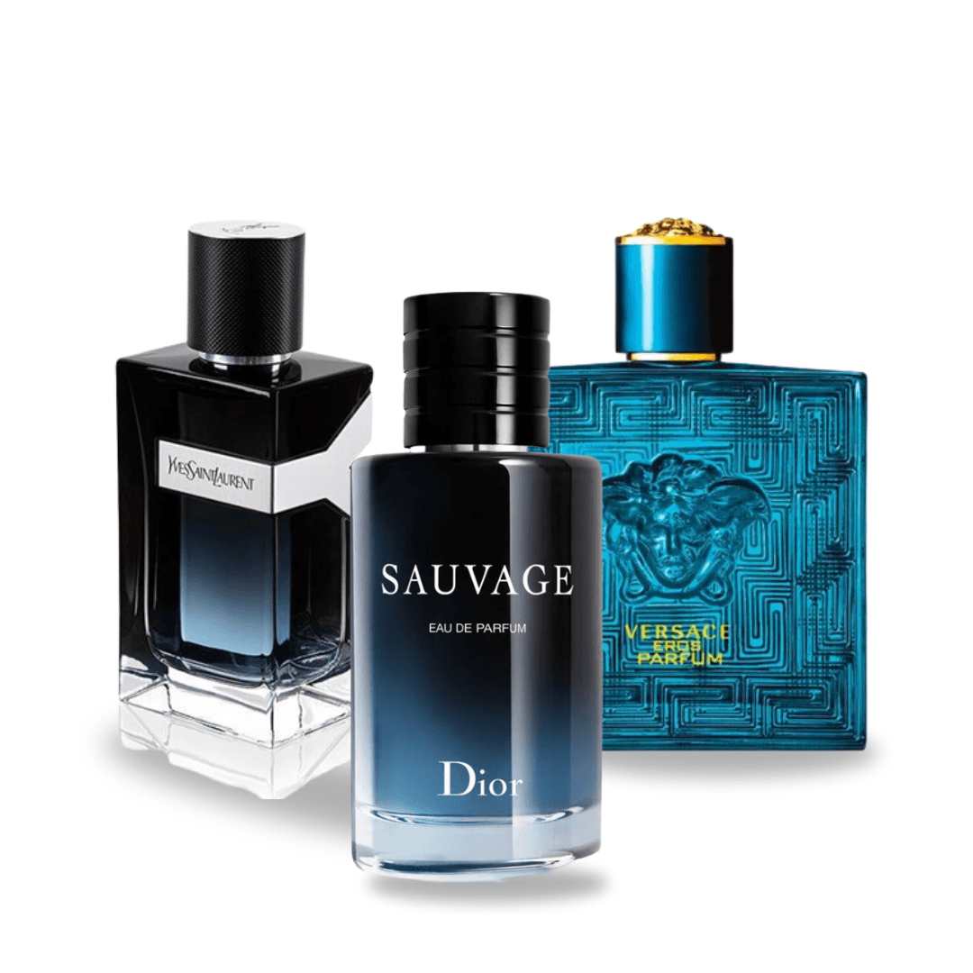 Combo 3 parfums -  Y Yves Saint Laurent, Sauvage Dior, et Versace Eros Versace